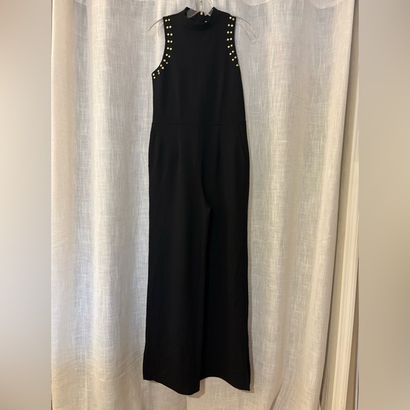 Michael Kors Black Jumpsuit with Gold Studs - Picture 1 of 9